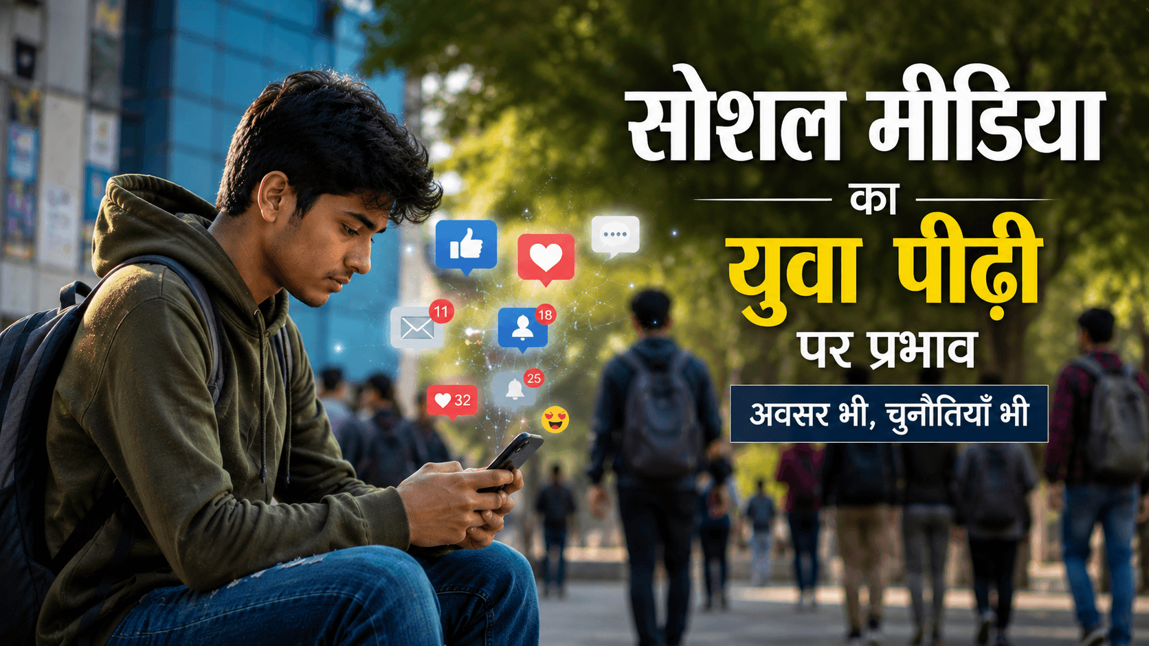 सोशल मीडिया का युवा पीढ़ी पर प्रभाव